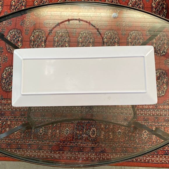 Shabby Chic “Bee Happy” Yellow & Gold on White Melamine Tray ~19”x8”‎ - Picture 5 of 5